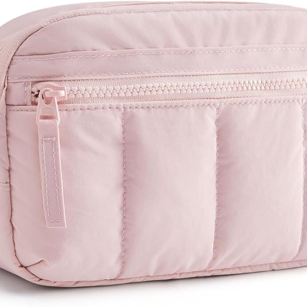 Smart Design Pink Crossbody Fanny Pack - Lightweight, Water-Repellent Waist Bag